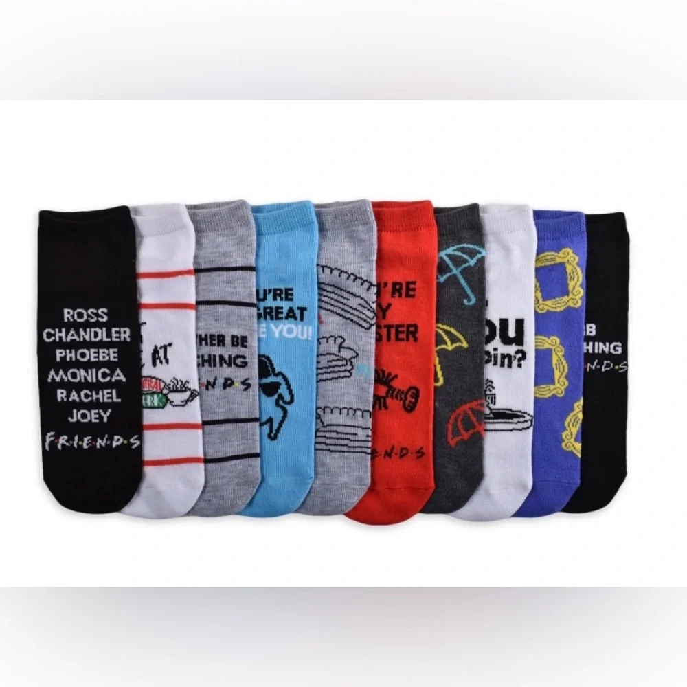 2 Packs of Friends Women's Low-Cut Socks, 10-Pack, Shoe Size 4-10